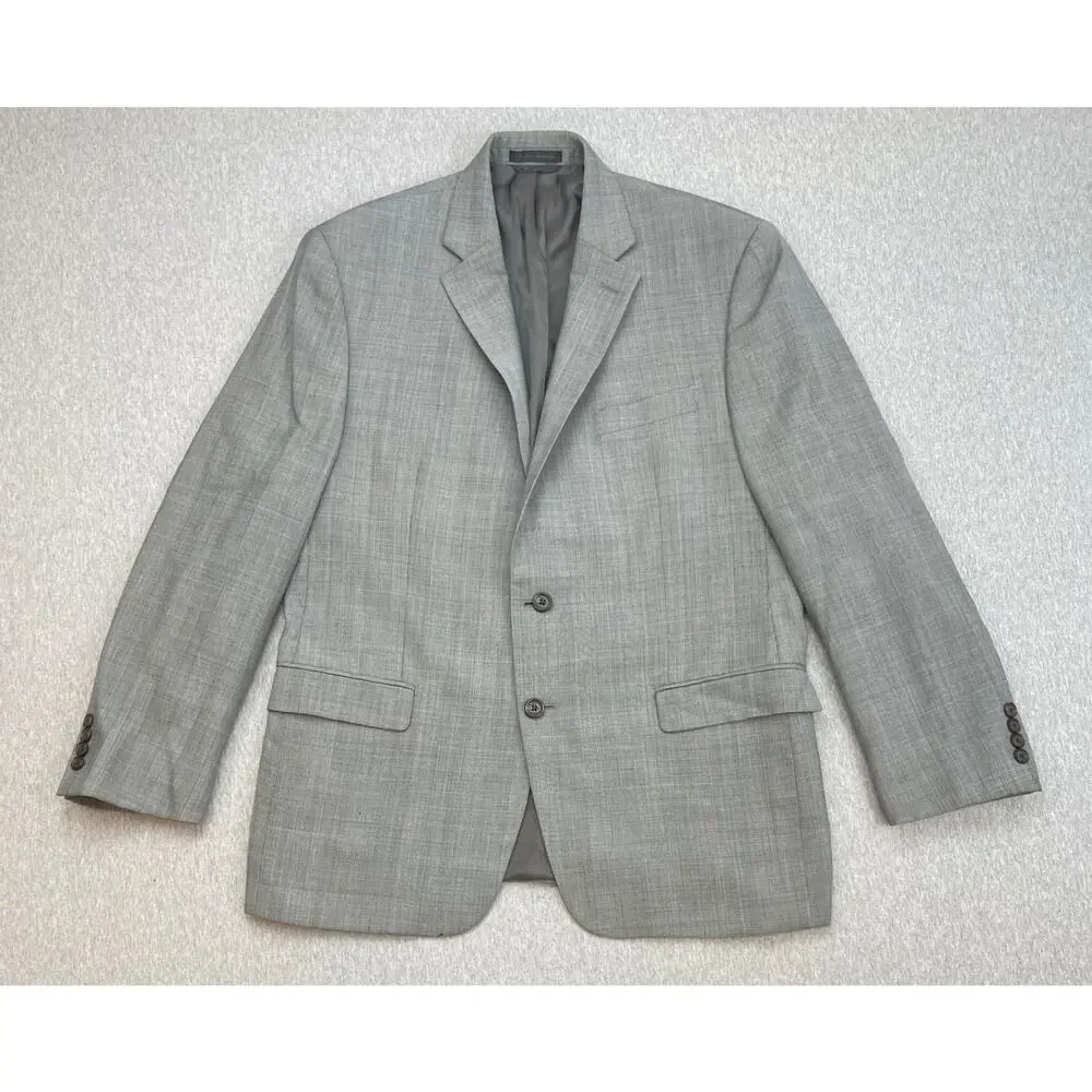 Lauren Ralph Lauren Blazer Mens 42R Glen Plaid 100% Wool 2 Button‎ Single Breast